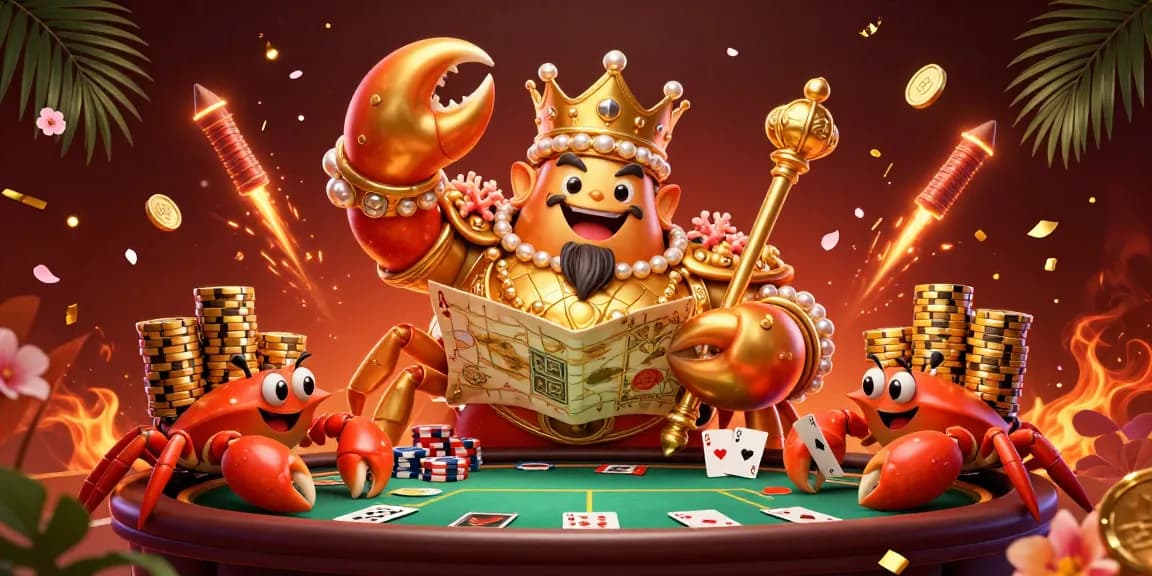 Gioca a poker con soldi veri mentre il granchio imperatore offre tesori e avventure emozionanti.