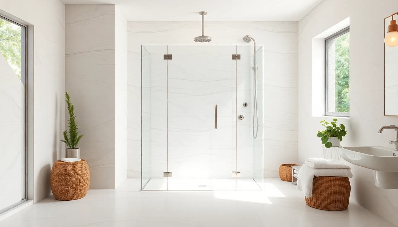 Transform your bathroom with a luxurious shower uk experience in a sleek and elegant setting.