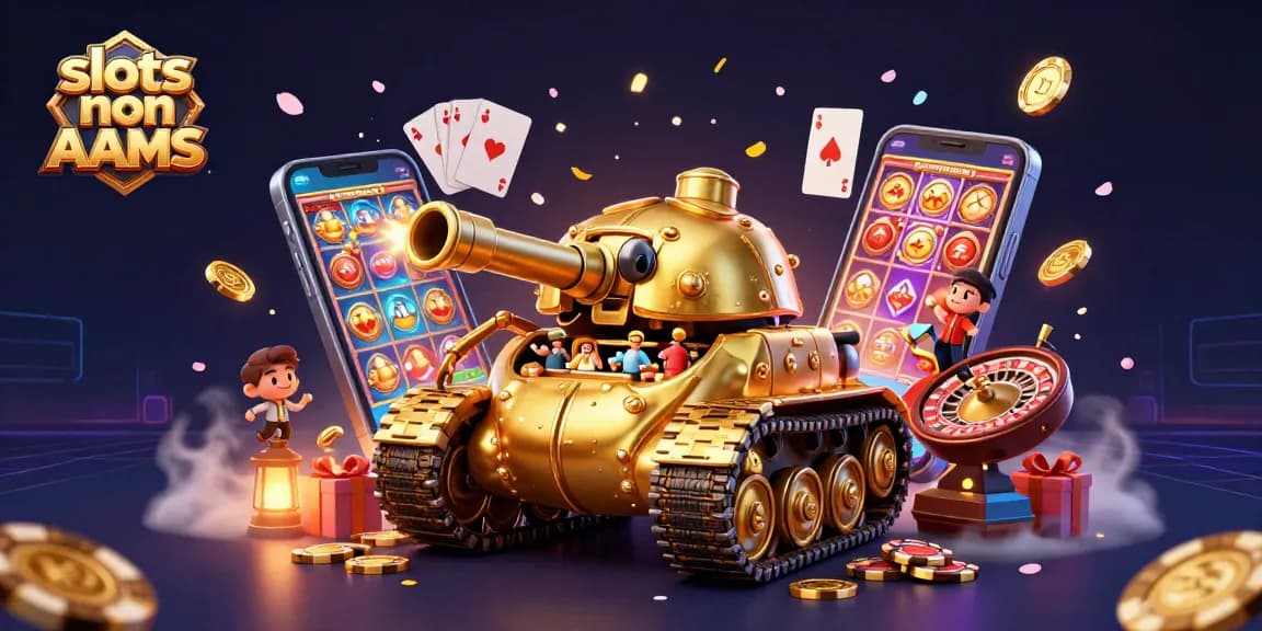 Gioca alle slot non AAMS e scopri il mini casinò all'interno di un carro armato dorato.