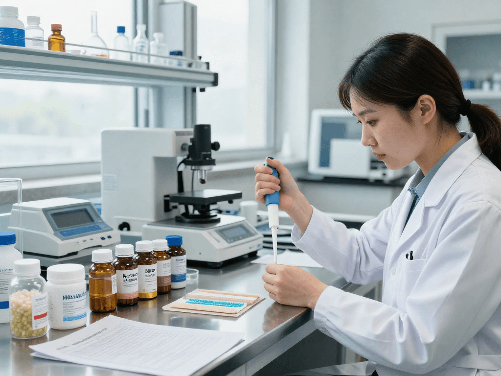 TB 500 Benefits in precision compound research lab showcasing innovative buccal strips.
