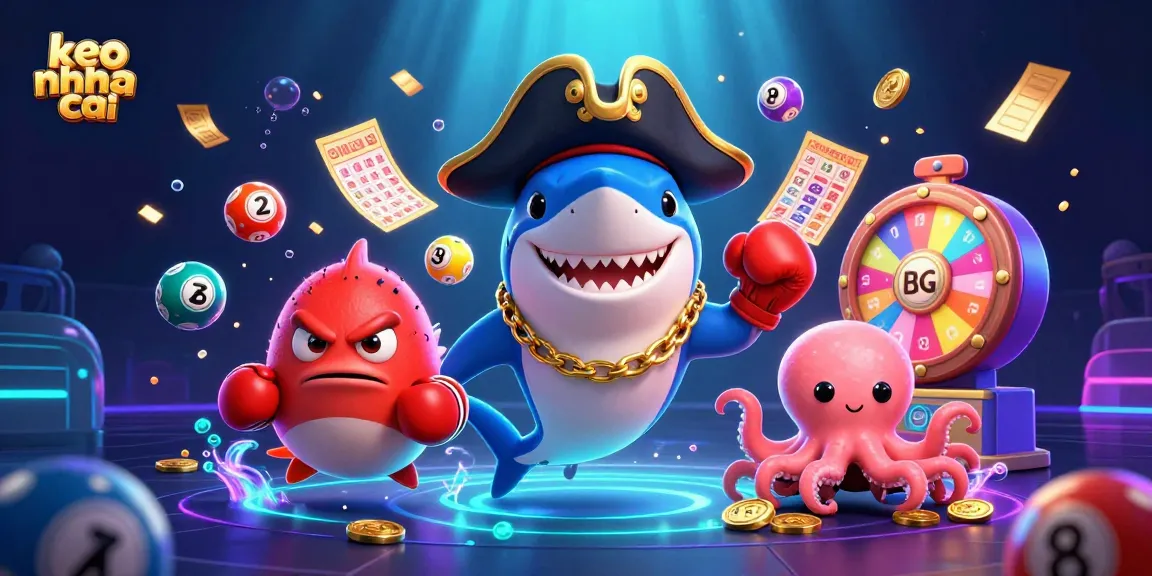Experience exciting betting with keo nha cai featuring dynamic characters and colorful lottery elements in a rich 3D scene.