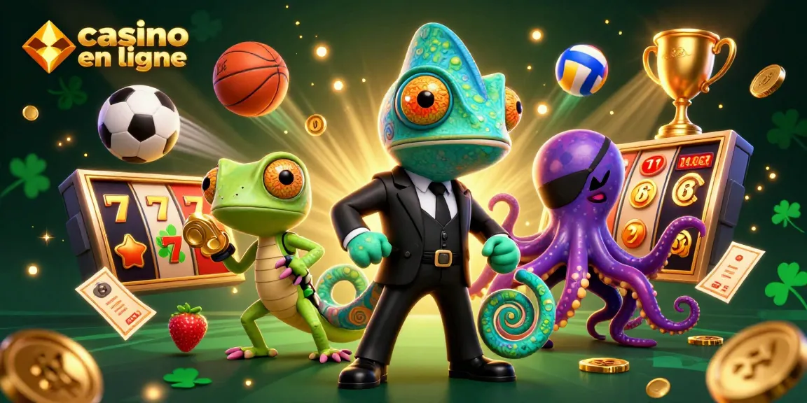Illustrer une aventure dans un casino en ligne avec des personnages colorés et riches en détails.