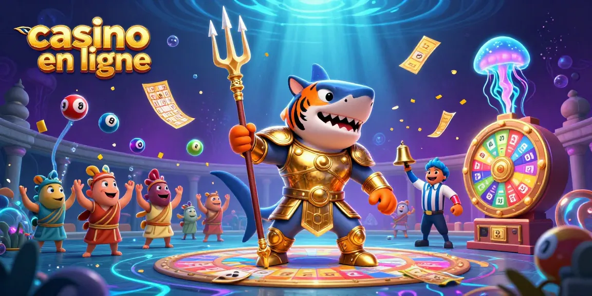 Profitez d'une expérience casino en ligne captivante avec un requin-tigre et la loterie sous-marines.