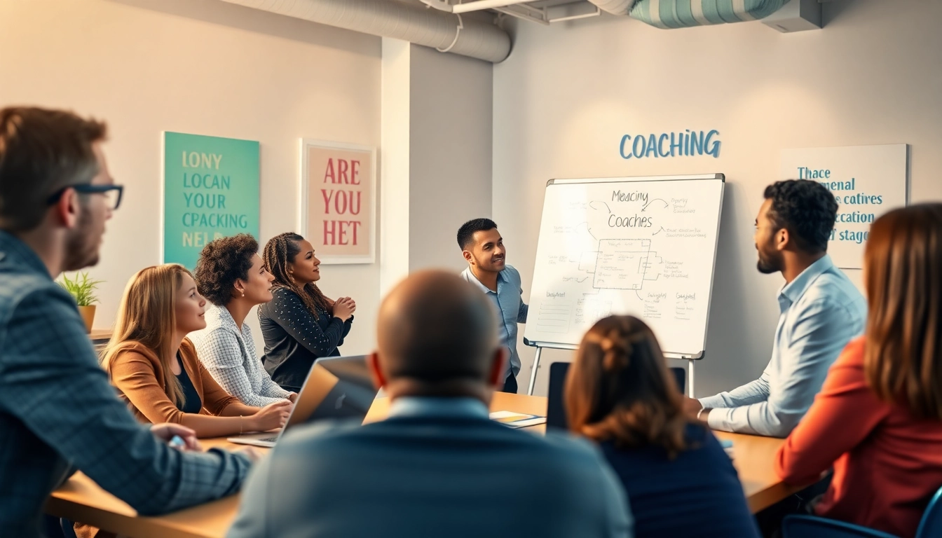 Business coaching service session highlighting engagement and collaboration in a professional setting.