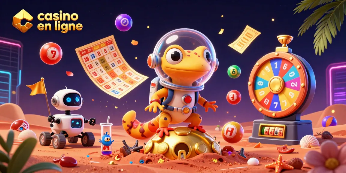 Pariez sur des jeux captivants au casino en ligne avec une illustration colorée et dynamique.