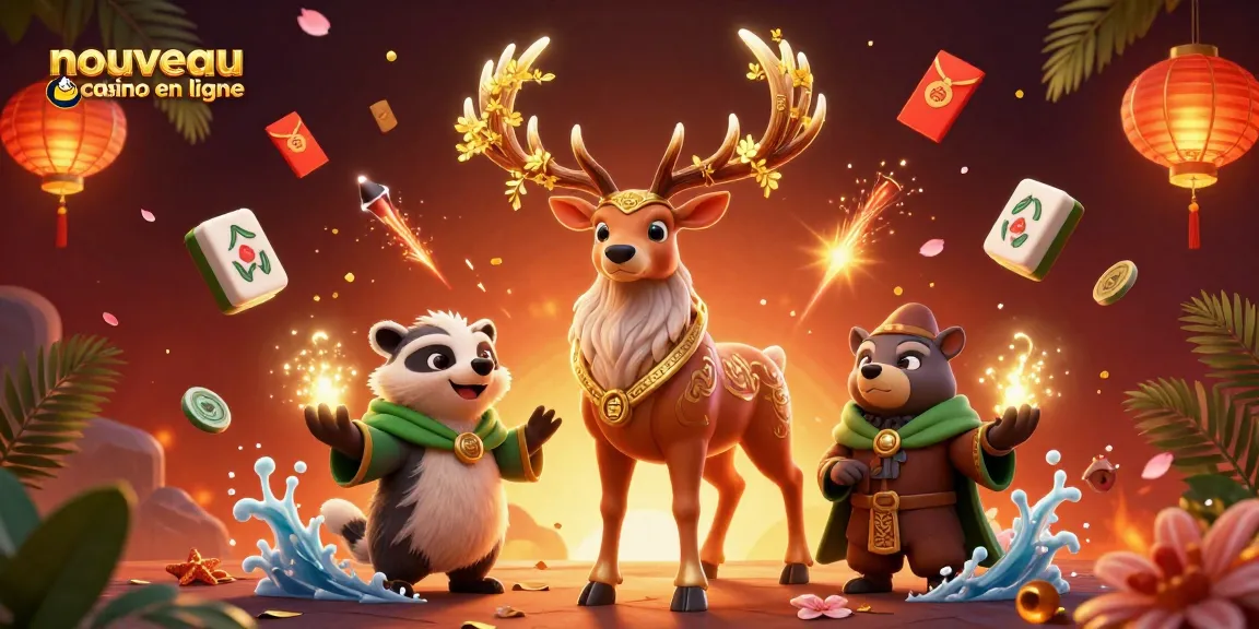 Une scène immersive dans un nouveau casino en ligne avec des personnages et éléments de jeu captivants.