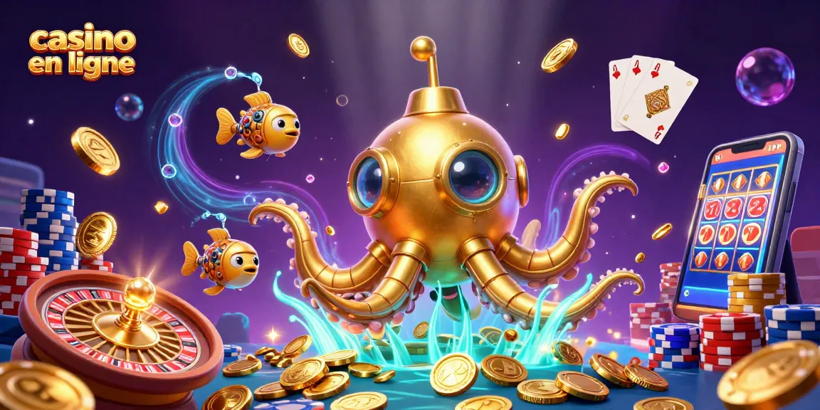 Plongez dans l'univers du casino en ligne avec une illustration captivante de jeux de casino.