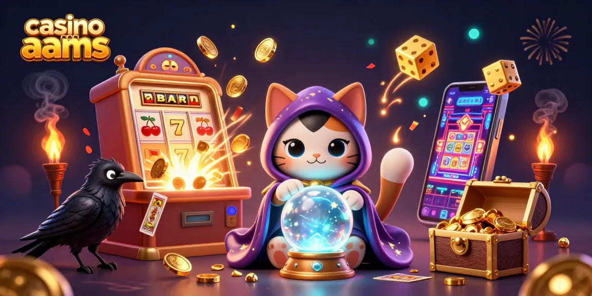 Scopri emozioni al casinò non aams con un gatto mistico e un ravano in un'illustrazione 3D coinvolgente.