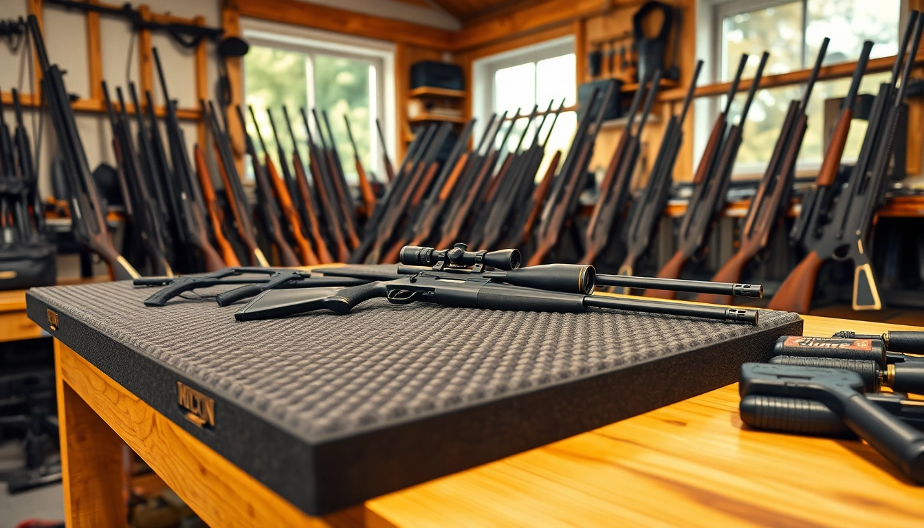 Showcasing foam for rifle case with rifles, highlighting protection features and craftsmanship.