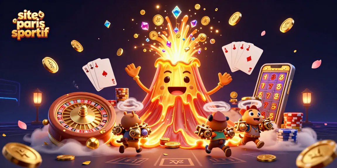 Gagnez sur le site de paris sportif avec une illustration captivante de jeu et de gains.