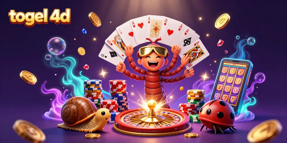 Play exciting togel 4d with vibrant casino elements showcased in dynamic 3D illustration.