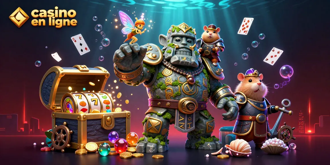 Améliorez votre jeu avec des symboles de casino en ligne et une ambiance magique.