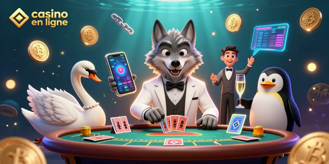 Jouer dans un casino en ligne avec une illustration 3D dynamique de personnages amusants et événements de jeux captivants.
