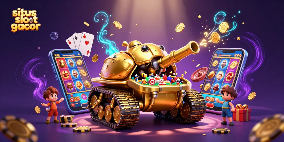 Spin and win with situs slot gacor, featuring a golden tank casino packed with vibrant rewards.