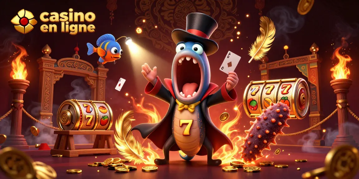 Illustration animée représentant des personnages de casino en ligne, un jeu captivant et coloré.