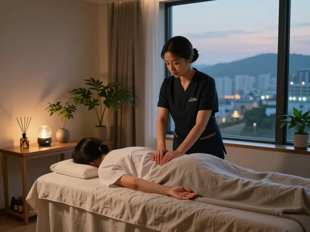 Experience an 인천 출장마사지 in a peaceful hotel room with soothing ambiance and professional care.