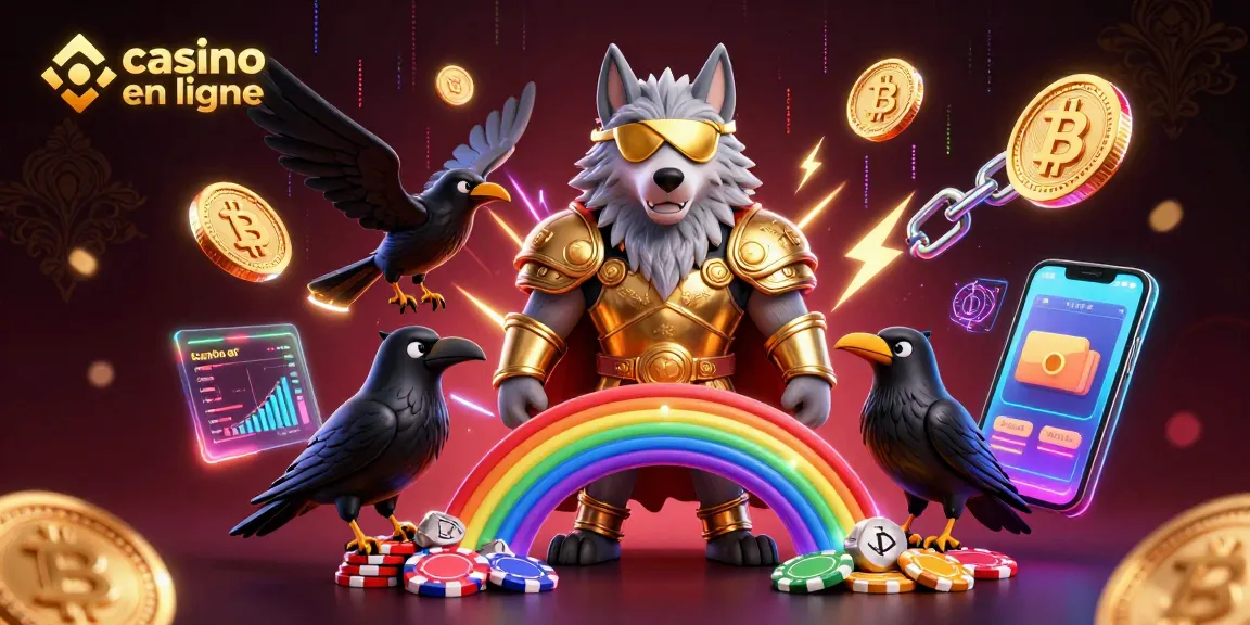 Illustration dynamique de casino en ligne avec des éléments inspirés de la mythologie norroise.