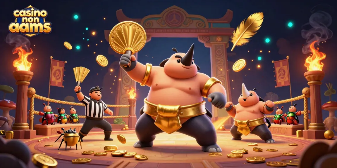 Giocatori nelle piattaforme casino non AAMS si sfidano con dinamismo in un'arena decorata d'oro.