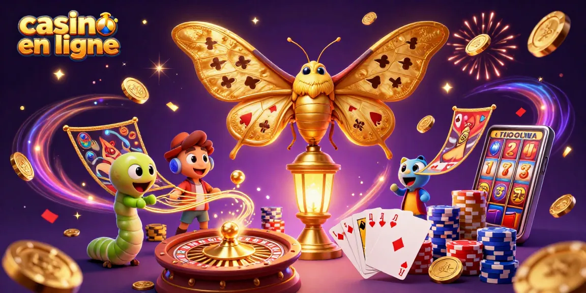 Vivez l'expérience casino en ligne avec une scène dynamique de jeux et personnages captivants.