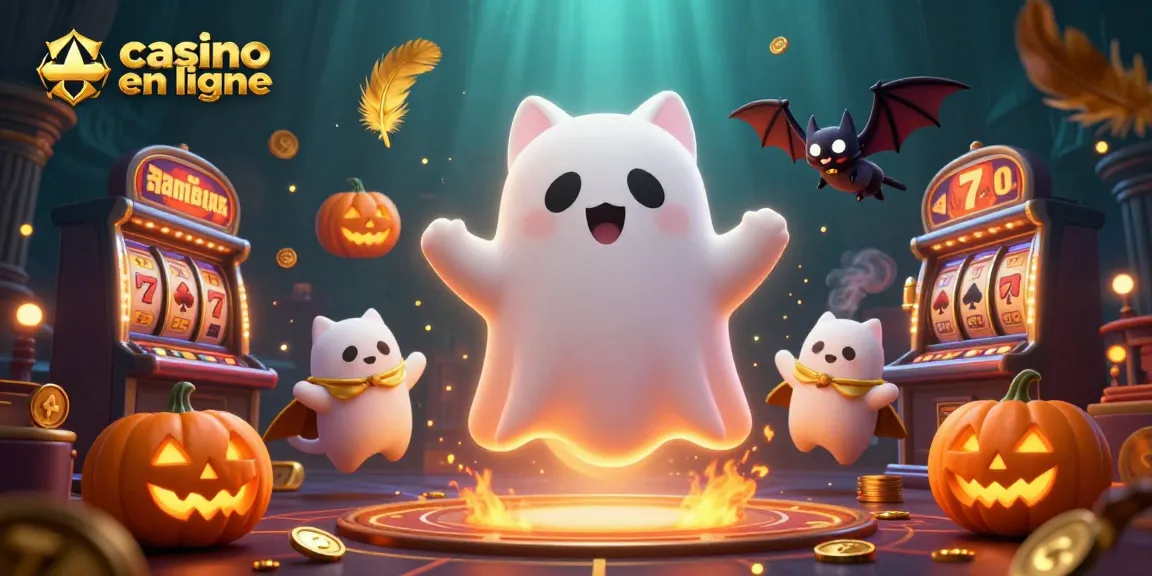 Les jeux de casino en ligne : expérience immersive avec un fantôme, une chauve-souris et des symboles authentiques.