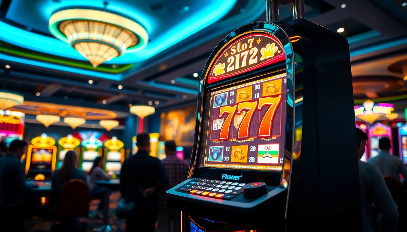 Menangkan jackpot di mesin Slot77 dengan suasana kasino yang meriah.