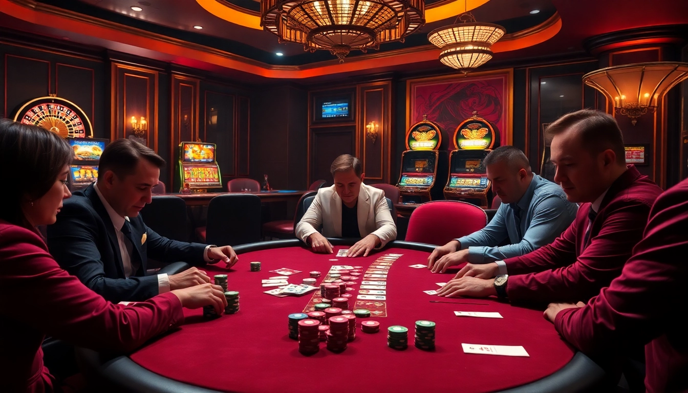 Experience the excitement of high-stakes gambling at a luxurious zonafilm casino setting.
