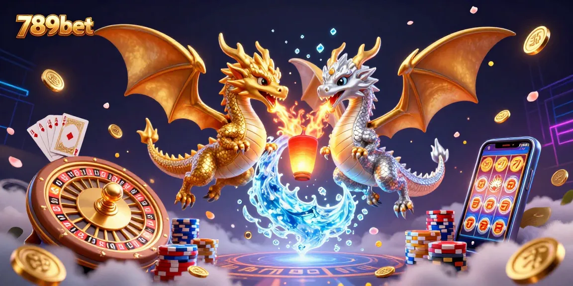 Experience thrilling action at 789bet with vivid dragons and casino elements launching jackpots and excitement.