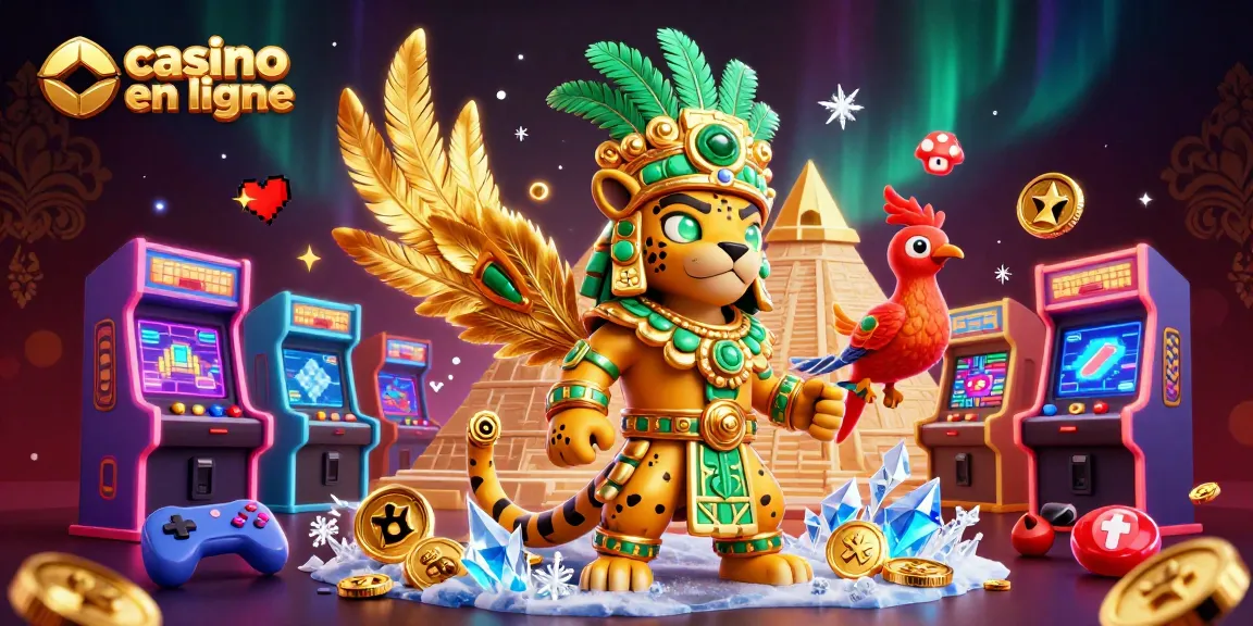 Jouer au casino en ligne avec un prêtre maya et un perroquet, ambiance colorée