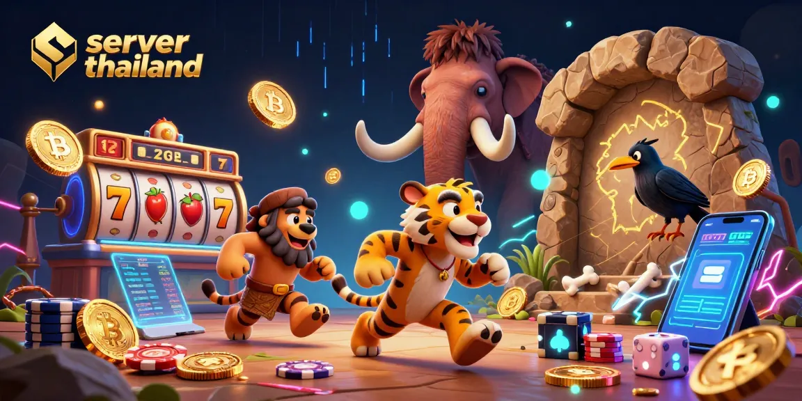 Experience thrilling gameplay with server thailand's unique slot casino, featuring animated characters and crypto elements.