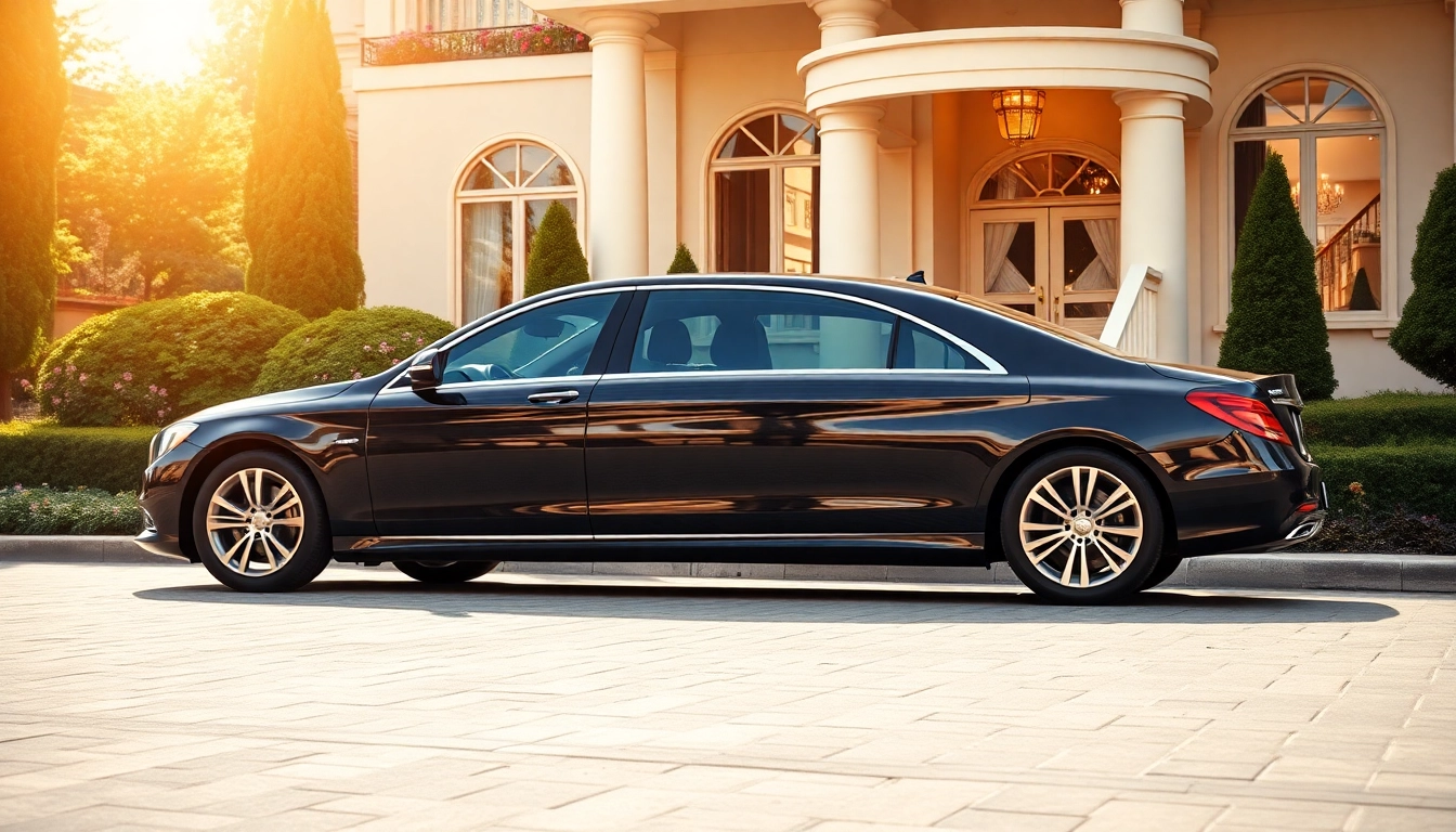 Experience top-tier chauffeur services near me in a luxurious vehicle parked elegantly at a premium venue.