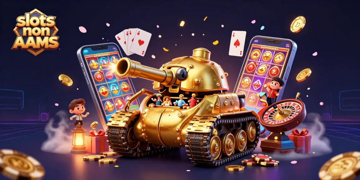 Gioca alle slot non AAMS e scopri il mini casinò all'interno di un carro armato dorato.