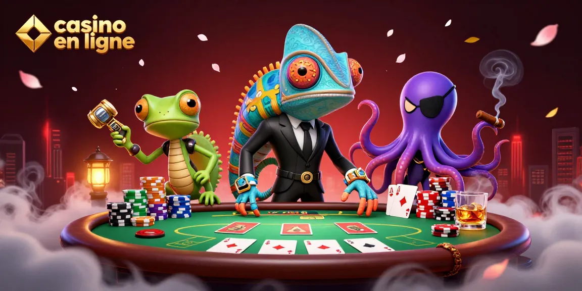 Jouer au casino en ligne avec un caméléon agent secret, un gecko tech et un poulpe malin.