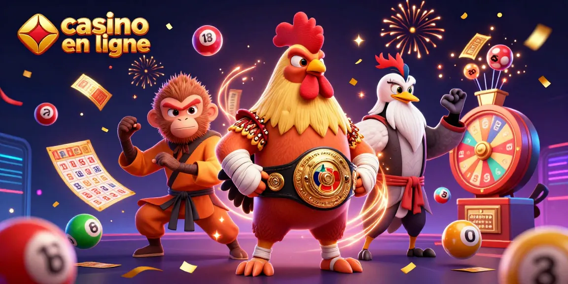 Jouez aux jeux de casino en ligne avec des personnages 3D dynamiques et colorés.