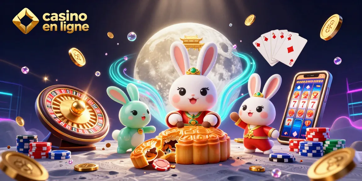 Jouez à des jeux de casino en ligne avec le lapin de lune et découvrez des jackpots scintillants.