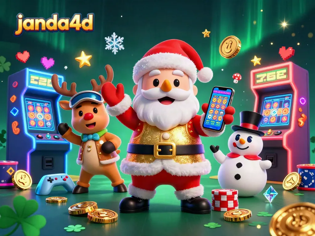Menangkan jackpot di janda4d dengan kartun Santa Claus dan teman-temannya di kasino berkilau.