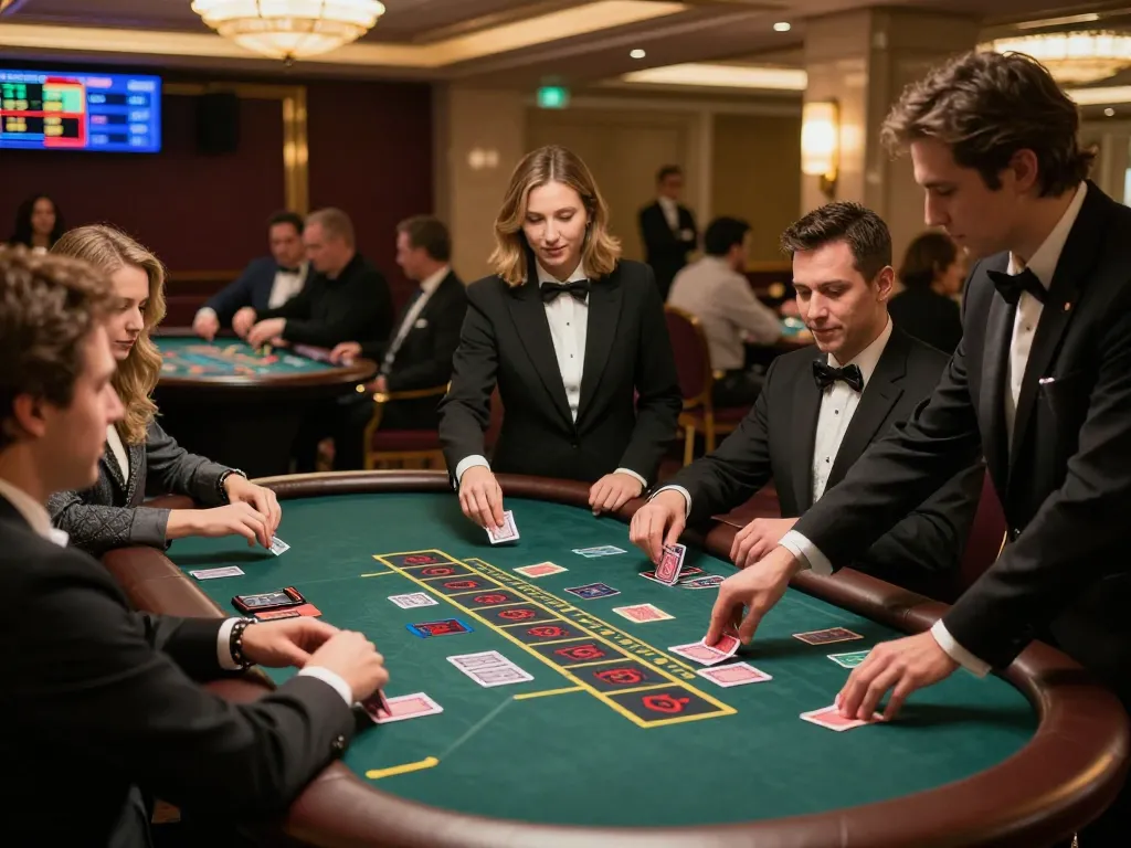 B52 players engaging in a lively live dealer baccarat game enhancing online gaming experience