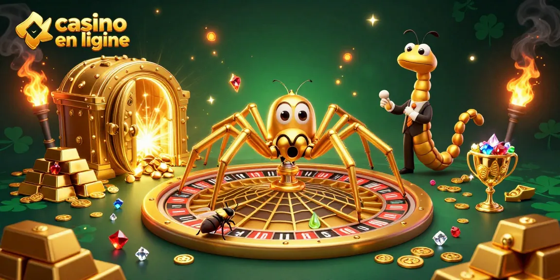 Placez vos paris dans un magnifique casino en ligne avec une toile de roulette dorée.