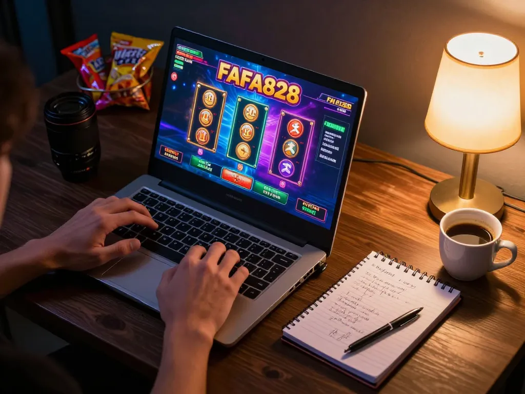 Player enjoying engaging gameplay on FAFA828 gaming platform at home