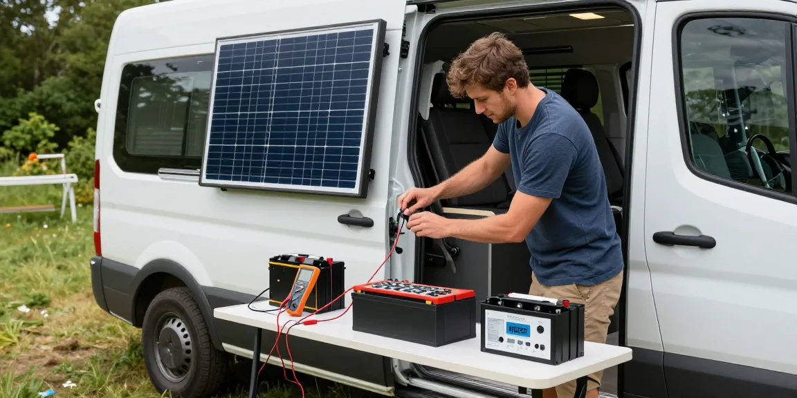 rokok88 login for camper van electrics upgrade process showcasing solar panels and battery components