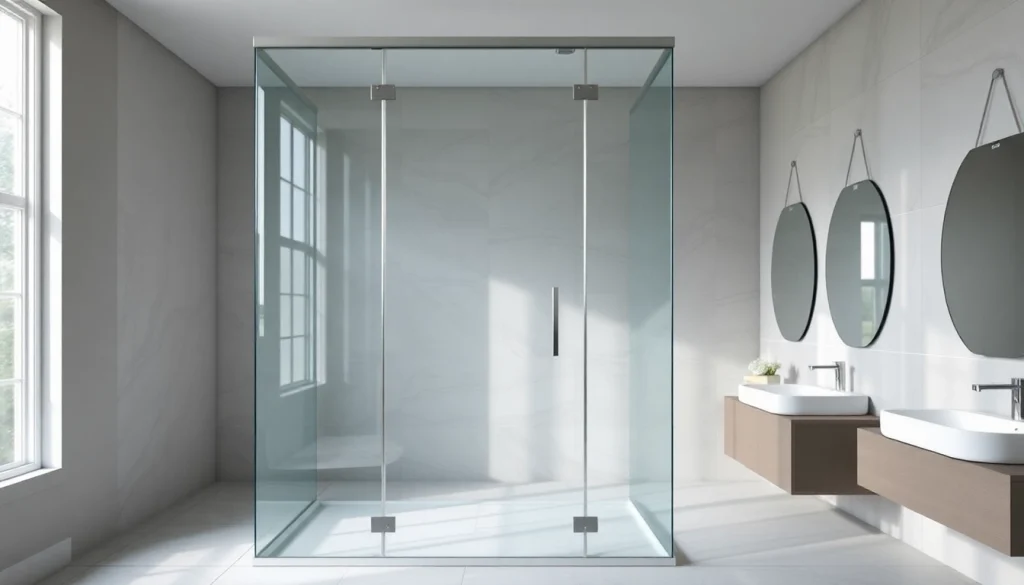 Installer une paroi de douche 150x200 dans une salle de bain moderne avec des détails élégants.