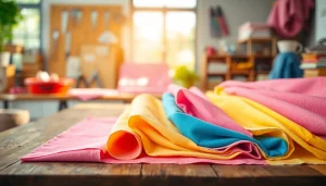 Wafel katoen stoffen in verschillende kleuren, perfect voor creatief gebruik.