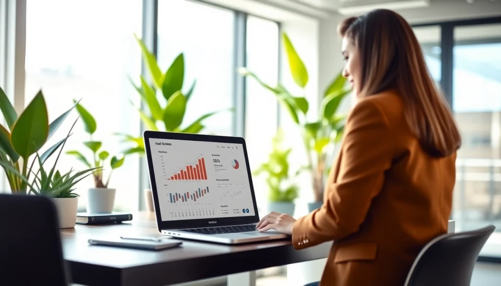 Engaging real estate agent demonstrating property listings in an inviting workspace
