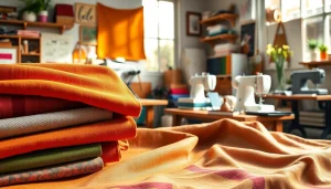 Canvas materialen in een creatieve naaiomgeving met levendige stoffen en ontwerpen.
