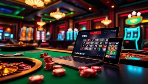 Experience the thrill of W88 link with an exciting casino scene featuring tables, chips, and online gameplay.