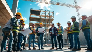 Workers managing an Austin construction site, highlighting teamwork and quality craftsmanship.