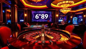 Experience high-stakes thrills at ga 6789 casino with vibrant action at the roulette table.
