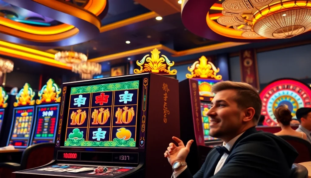 Experience the excitement of slot demo mahjong with vibrant visuals and casino elements.