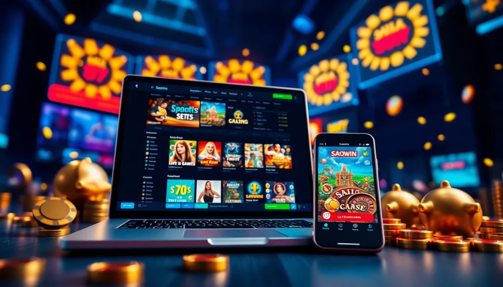 Trải nghiệm chơi game trực tuyến tại https://saowinsao.com/ với hình ảnh sống động của các trò chơi slot và cá cược thể thao.