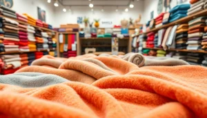 Fleece stof kopen - kleurrijke en hoogwaardige fleece stoffen in een aantrekkelijke winkelopstelling.