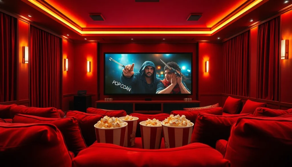 ชมภาพบรรยากาศการดูหนังในโรงภาพยนตร์ที่บ้าน สบายๆ พร้อมคนนั่งดูอยู่